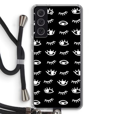 Eye pattern #3: Samsung Galaxy S21 FE Transparant Hoesje met koord