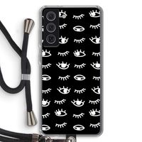 Eye pattern #3: Samsung Galaxy S21 FE Transparant Hoesje met koord