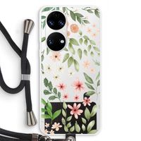 Botanical sweet flower heaven: Huawei P50 Transparant Hoesje met koord