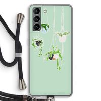 Hang In There: Samsung Galaxy S21 Transparant Hoesje met koord