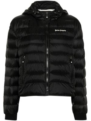Palm Angels veste matelassée à logo imprimé - Noir