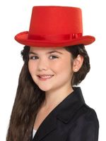 Hoge hoed kind rood
