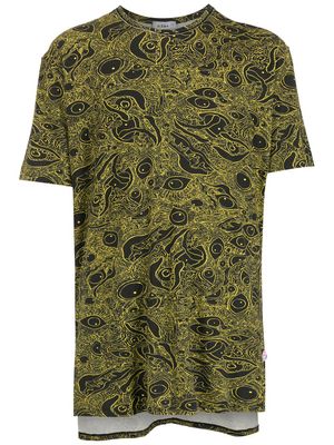 Amir Slama t-shirt en coton à imprimé abstrait - Jaune