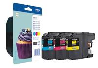 Brother LC123RBWBP inktcartridge 3 stuk(s) Origineel Cyaan, Magenta, Geel