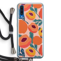 Perzik: Samsung Galaxy A50 Transparant Hoesje met koord
