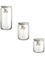 Alessi lot de trois bocaux en verre - Blanc - thumbnail