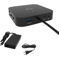 I-tec usb-c hdmi dp docking station with power delivery 65w + universal charger 77 w (zwart)