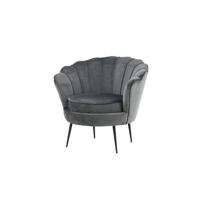 Svea - Rano fauteuil - velvet - donkergrijs