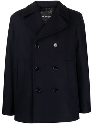 DONDUP manteau croisé à col cranté - Bleu