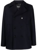 DONDUP manteau croisé à col cranté - Bleu