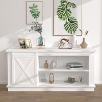 VidaXL Ophangset voor minischuifdeur 183 cm koolstofstaal wit