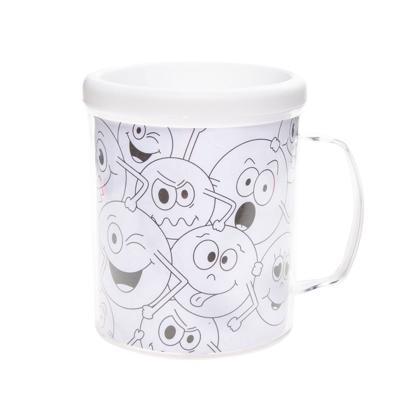 Duckiez Kleur je eigen mok lachgezicht