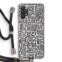 Moroccan Print: Samsung Galaxy A32 5G Transparant Hoesje met koord