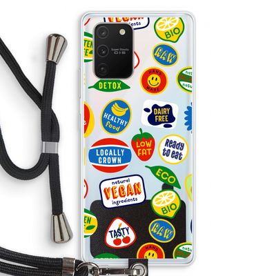 Fruitsticker: Samsung Galaxy S10 Lite Transparant Hoesje met koord