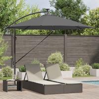 Cantilever Banana Parasol met slot Antraciet 294 x 294 x 248 cm