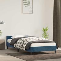 Bedframe zonder matras 90x200 cm fluweel donkerblauw