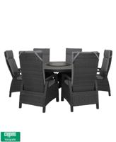 Qopps Perth tuintafel rond met Darwin verstelbare tuinstoel