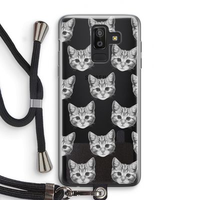 Kitten: Samsung Galaxy J8 (2018) Transparant Hoesje met koord