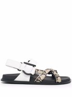 Ferragamo sandales à boucles - Blanc