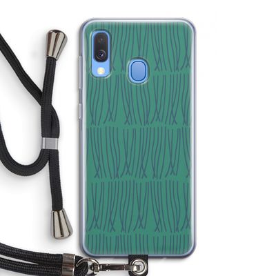 Swirls: Samsung Galaxy A40 Transparant Hoesje met koord