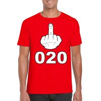 Fuck 020 t-shirt rood voor heren - thumbnail