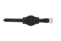Horlogeband Universeel 386.24.1 Onderliggend Leder Zwart 24mm