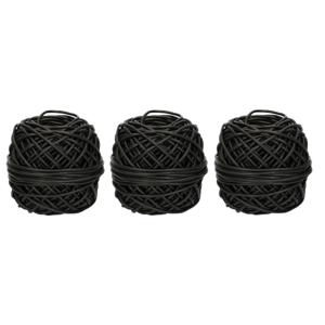 3x bindbuis - 3 mm x 47 m - zwart - bindbuizen-binddraad
