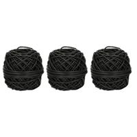 3x bindbuis - 3 mm x 47 m - zwart - bindbuizen-binddraad
