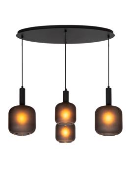 Lucide ELOISE - Hanglamp - 4xE27 - Zwart Lucide ELOISE - Hanglamp - 4xE27 - Zwart