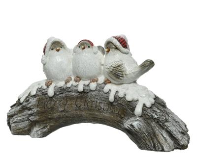 Vogel polymagnesium l54b17h29 cm bruin kerst Decoris - Decoris