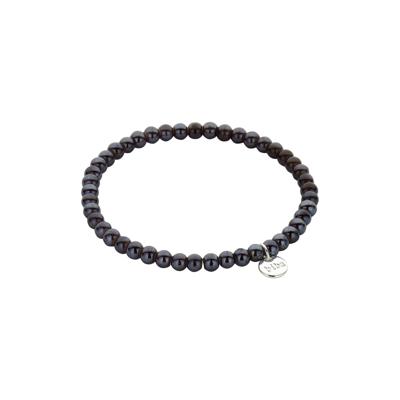 Biba Kralen Armband Zwart | 4 mm