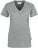 Hakro 126 Women's V-neck shirt Classic - Mottled Grey - S - thumbnail