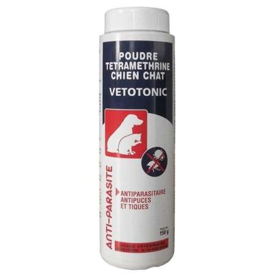 Tetramethrin Anti-vlooien- en tekenpoeder - VETOCANIS - Voor honden en katten