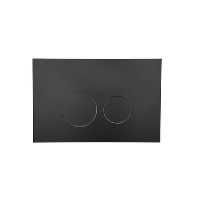 Bedieningsplaat Qeramiq Push Met DualfFush Frontbediening ABS Rond Mat Zwart