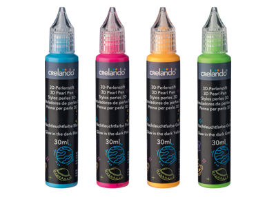crelando Glow-in-the-dark verf 4 x 30 ml
