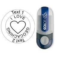 I Love Geocaching - Stempel, rond Ø 25mm (Nr. 19)