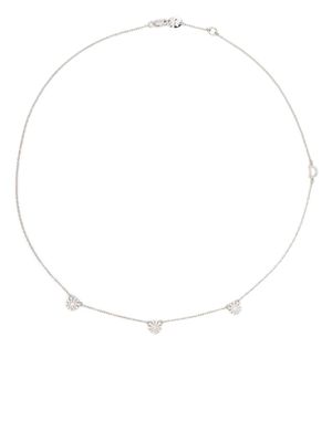Damiani collier Margherita en or blanc 18ct pavé de diamants - Argent