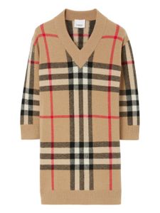 Burberry Kids robe à carreaux - Marron