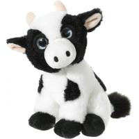 Heunec Pluche koe knuffel - 14 cm - boerderij dieren