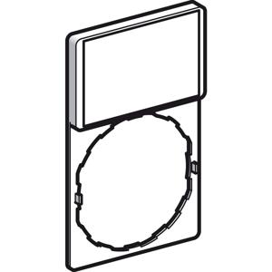 Schneider Electric ZBY6101 Labeldrager Met schild (l x b) 50 mm x 30 mm Zonder markering Zwart, Rood 1 stuk(s)