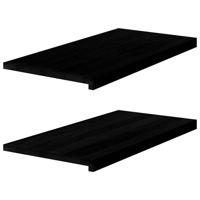 VidaXL Vensterbanken 2 st 80x40x2 cm massief eikenhout donkerbruin