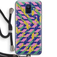 Skew Blush 1: Samsung Galaxy A6 (2018) Transparant Hoesje met koord