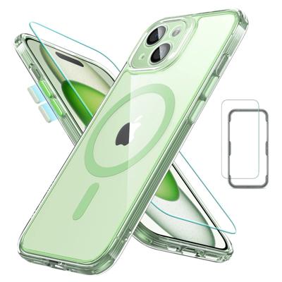 iPhone 15 Classic Pro Case (HaloLock) Set - Clear Green iPhone 15 Classic Pro Case (HaloLock) Set - Clear Green