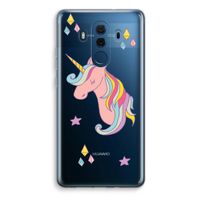 Roze eenhoorn: Huawei Mate 10 Pro Transparant Hoesje