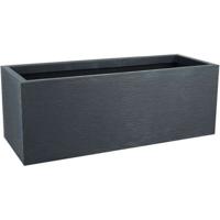 EDA PLASTIC Graphit Up plantenbak - 57 L - 79,5 x 29,5 x 29,5 cm - houtskoolgrijs