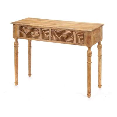 Zijtafel met 2 lades Gift Decor 40 40 Bruin 98 x 77 x 42 cm Curve