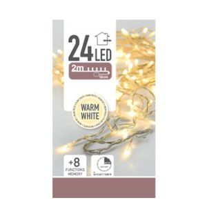 Kerstverlichting - warm wit - 24 leds - 200 cm - op batterij