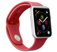 SBS Silicone Strap Apple Watch medium/large 42mm / 44mm / 45mm / 49mm red - TEBANDWATCH44MR - thumbnail