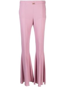 Blumarine pantalon évasé à taille mi-haute - Rose