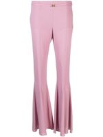 Blumarine pantalon évasé à taille mi-haute - Rose - thumbnail